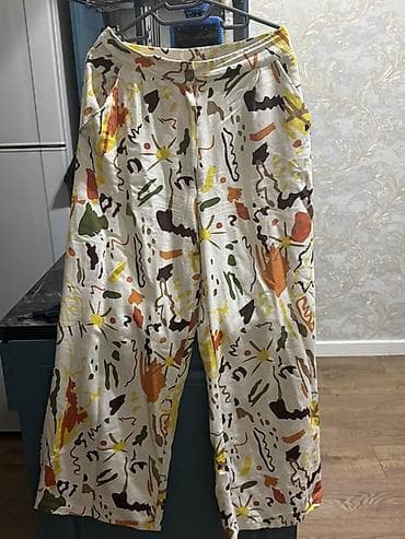 pull and bear: İki hissəli qadın dəsti – köynək və şalvar - Dizayn: Açıq bej fon — 2