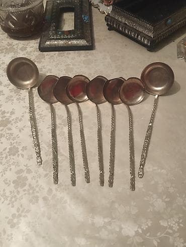 Melixyor qaşıq dəsti – 8ədəd - Material: melixyor başlıq, metaldan — 4