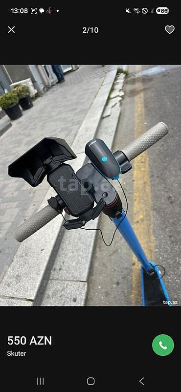 samokat: Elektrik skuter – KUKUDEL brendi Xüsusiyyətlər: - Rəng: mavi-qara - — 2