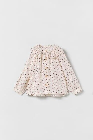 детские однотонные футболки: Рубашка, Для девочек, 3 - 4 года, Zara Kids — 1