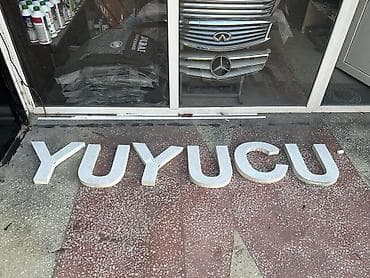 reklamlar: Alüminium hüruflarla vitrin/tablo yazısı – “YUYUCU” - Material: qalın — 1