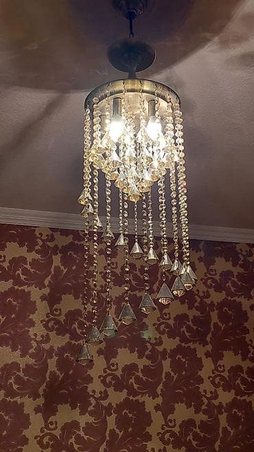İşıqlandırma: Çılçıraq, 5 lampa, Xrustal — 2