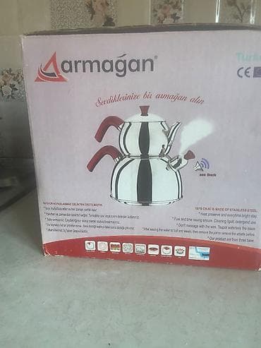 Yeni, rəng - Yaşıl, Dəm caydanı, Paslanmayan polad, 3 l, Türkiyə — 8