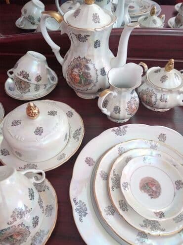 чайный сервиз барановка ссср: Чайный набор, цвет - Белый, Фарфор — 1