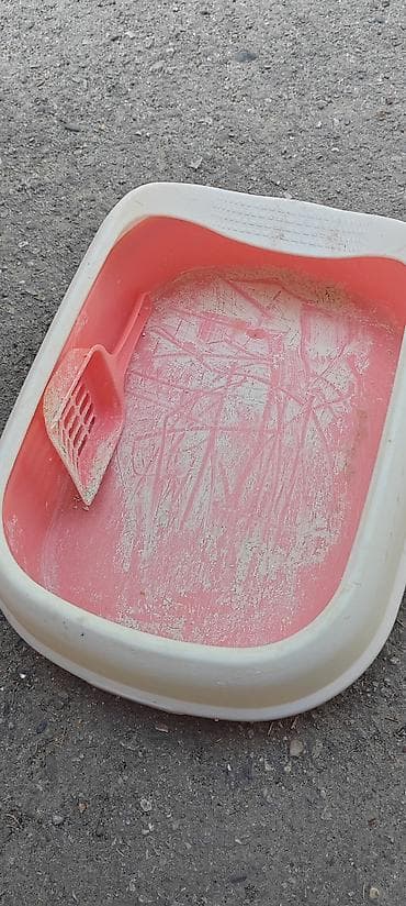 qara mal: Məhsul: Pişik tualeti qabı və kürəciyi - Material: davamlı plastik - — 2