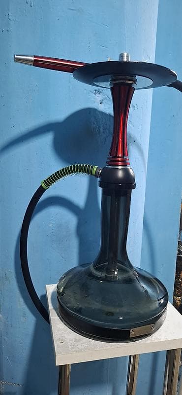 saat ev ucun: Qəlyan – şüşə qablı, alüminium gövdəli, şlanqlı komplet - — 7