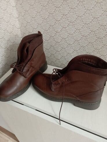 klassik kişi çəkmələri: Qəhvəyi rəngdə uniseks dəri botlar - Material: yumşaq dəri üst hissə — 2