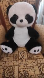 uşaq üçün makyaj: Böyük ölçülü panda plyuş oyuncağı - Rəng: klassik qara-ağ - Material — 2