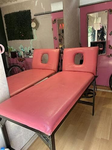 Digər salon, tibbi mebel: Gözəllik və spa üçün ikiqat masaj/gözəllik çarpayısı. - Rəng: çəhrayı — 1