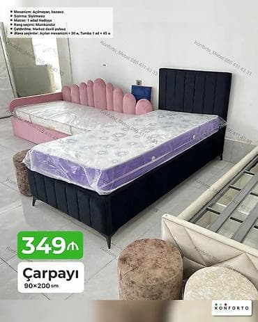 Mebel: Çarpayı – 90×200 sm - Mexanizm: Açılmayan, bazasız - Sıyırma — 1