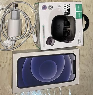 apple qulaqciq: IPhone 12, 128 GB, Qara, Face ID — 2