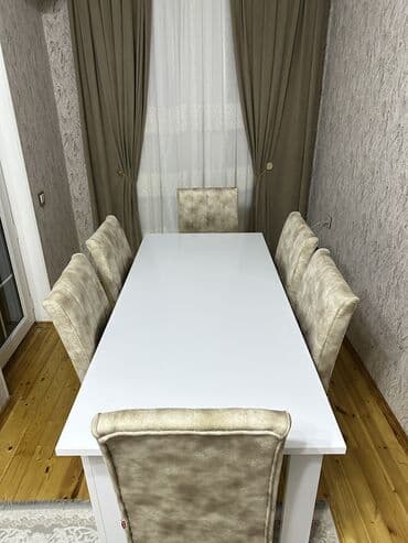 8 neferlik stol stul desti: Super teklif.! MADEYRA✅ - 6 stul 1 stol. Yeniden secilmir super — 1