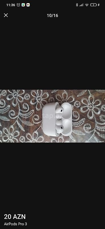 ipad 10 cu nesil: AirPods Pro 3 qulaqlıq Məhsulun xüsusiyyətləri: - Tam simsiz Airpods — 5