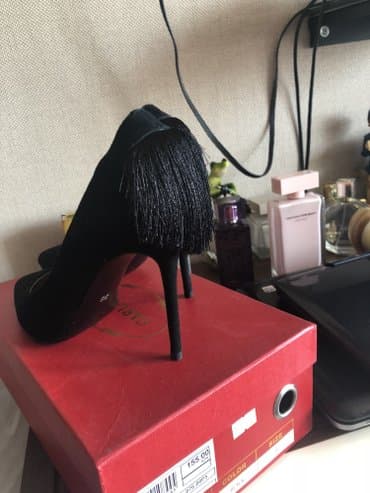 женские замшевые юбки: Туфли, Размер: 36, цвет - Черный, Новый — 6