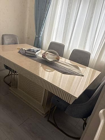 iso stul: Нераскладной, Прямоугольный стол, 6 стульев — 4