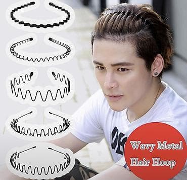 parca abadoklar: Məhsul: Dalğalı metal saç çərçivəsi (Wavy Metal Hair Hoop) abadok — 2