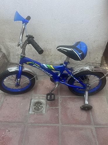 14 dyumlu velosiped: Uşaq velosipedi – PRO RIDER, 14 luk mavi rəng. Az surulub tekerleri — 2