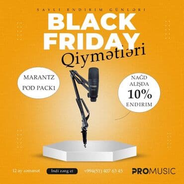 mikrofon almaq: Marantz Pod Pack 1 ( Podcast üçün Mikrofon Studio mikrofonu — 1