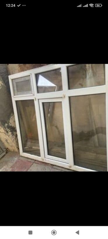 купить окно пластиковое бу: PVC pəncərə bloku - Material: ağ və rəngli rəngli PVC profil - Şüşə — 2