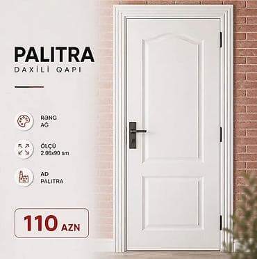 top qapi qapilari: Palitra daxili qapı - Rəng: ağ - Ölçü: 2.06 x 90 sm - Model adı — 1