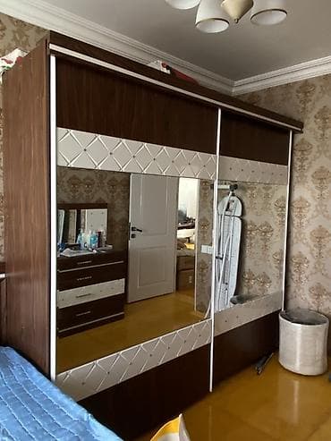 İşlənmiş, 2 qapılı, Güzgülü, Qəhvəyi, Kupe, Düz dolab — 2