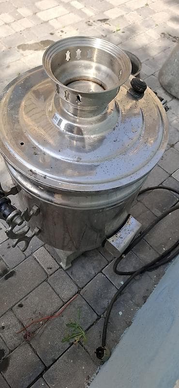 elektron kitab: Böyük həcimli elektrik samovar.ili1982.45 lt - Material: mis gövdə və — 4