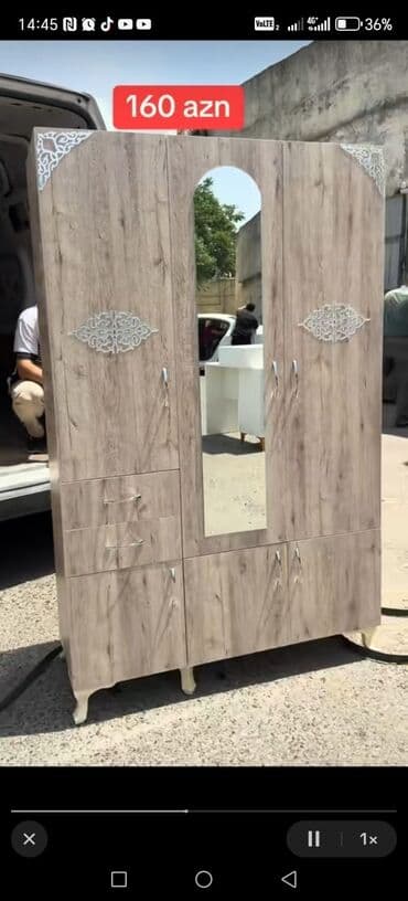 polkalı şkaf: Yeni, Açılan, 3 qapılı Düz dolab, Qarderob, paltar dolabı, Türkiyə — 35