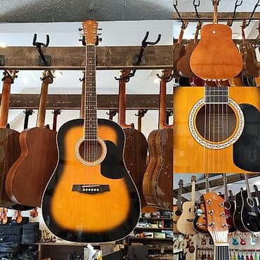 gitara çexolu: Akustik gitara Rivertone LD18-SB Simlərin sayı: 6 Üst: Şam ağacı Qol — 1