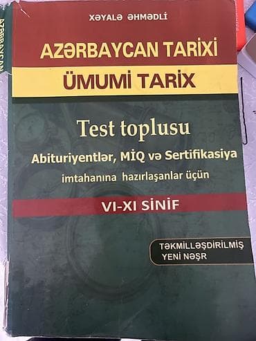 kitab alan: Məhsul: “Azərbaycan Tarixi – Ümumi Tarix” Test Toplusu (VI–XI sinif) — 1