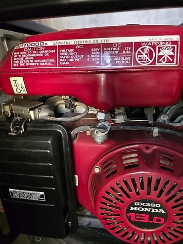 electric: ELEMAX SH7000DX benzinli generator 50 is saati isleyib temiz Honda — 2