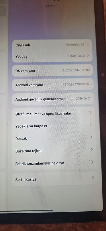 Xiaomi Redmi Pad SE planşet - Ekran: Geniş ekranlı planşet (Redmi Pad