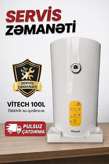 Ariston 100 l, Yeni, Kredit yoxdur, Rayonlara çatdırılma, Pulsuz çatdırılma