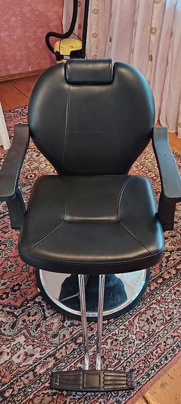bağca mebel: Peşəkar bərbər/kosmetologiya kreslosu - Material: qara rəngli, asan — 1