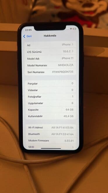 mikrofon bluetooth: IPhone 11, 64 GB, Qara, Face ID — 4