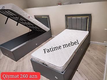 Bazalı tək nəfərlik çarpayı - Ölçü: təxmini 90×190 sm (tək nəfərlik)