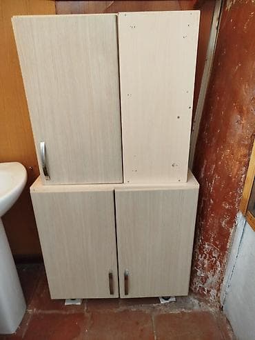 Açıq ağac rəngli modulyar şkaf dəsti - Material: laminat/LDSP panel -