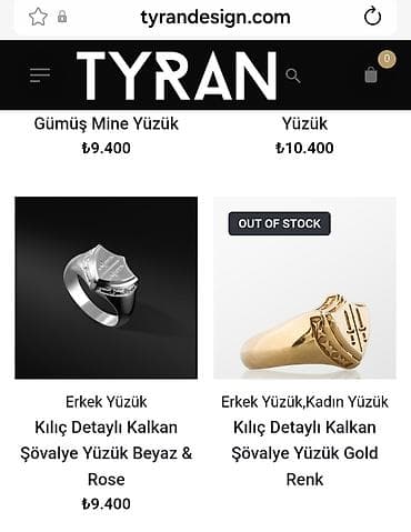 uzuk: Üzük, Gümüş, Qaşsız — 1