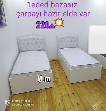 tək kravat: Birnəfərlik, Bazasız, Pulsuz matras, Siyirməsiz, Azərbaycan, Sadə laminat — 1