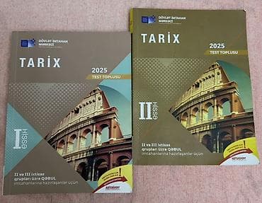 Testlər: Satılır – Abituriyent Tarix Test Topluları (I və II hissə) — 1