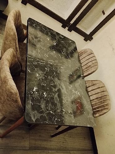 Mətbəx üçün, Açılmayan, Dördbucaq masa, 4 stul