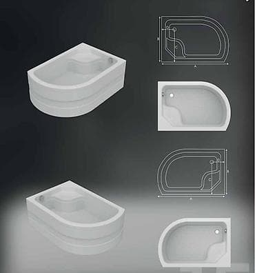 hamam pərdə: Yeni Vanna, Akril, Ödənişli çatdırılma — 2