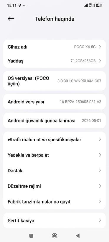 ucuz məişət texnikası: Poco X6, 256 GB — 1