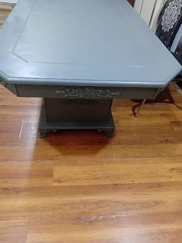 Boz rəngli yemək/oturma otağı masası 0557141080 - Forma: səkkizguşəli