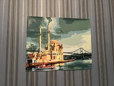 картины на заказ: Rəsm tablo – “İstanbul Boğaz mənzərəsi və məscid” - Texnika: akril — 1