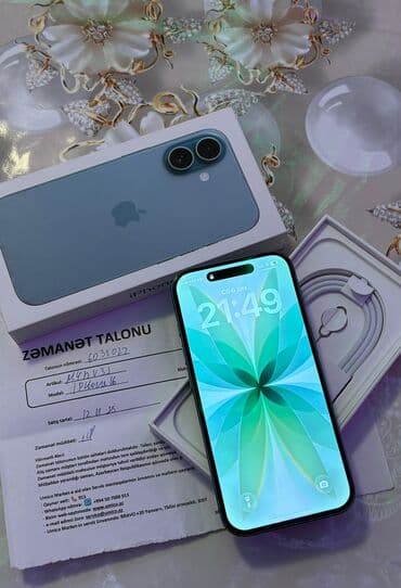 xiaomi mi 8 se qiymeti: IPhone 16, 128 GB, Yaşıl, Face ID — 5