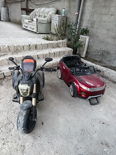 elekt: Uşaq üçün elektrikli minik maşını - Korpus: qırmızı rəngli SUV — 2