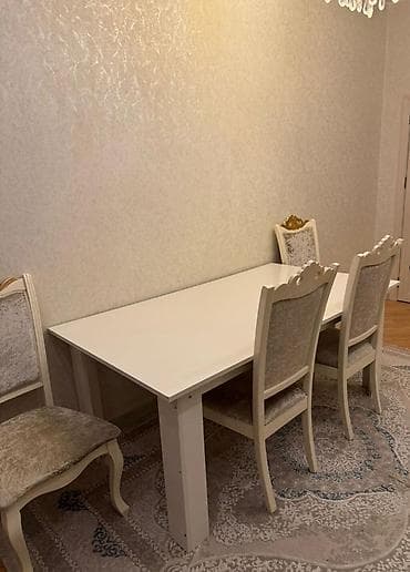 Qonaq otağı üçün, Açılmayan, Dördbucaq masa, 6 stul