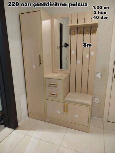 Dolablar: Açılan, 2 qapılı Düz dolab, Dəhliz dolabı — 1