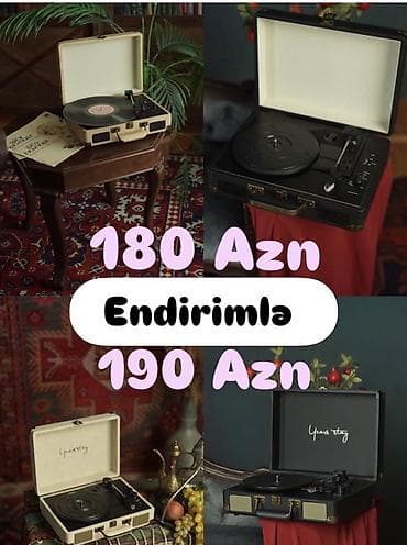 retro gramofon: Kompakt çamadan tipli vinil pikap – retro dizayn, daşınması və — 1