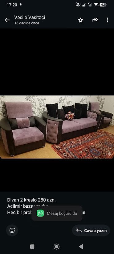divanllar: Divan, 2 kreslo, Divan — 1